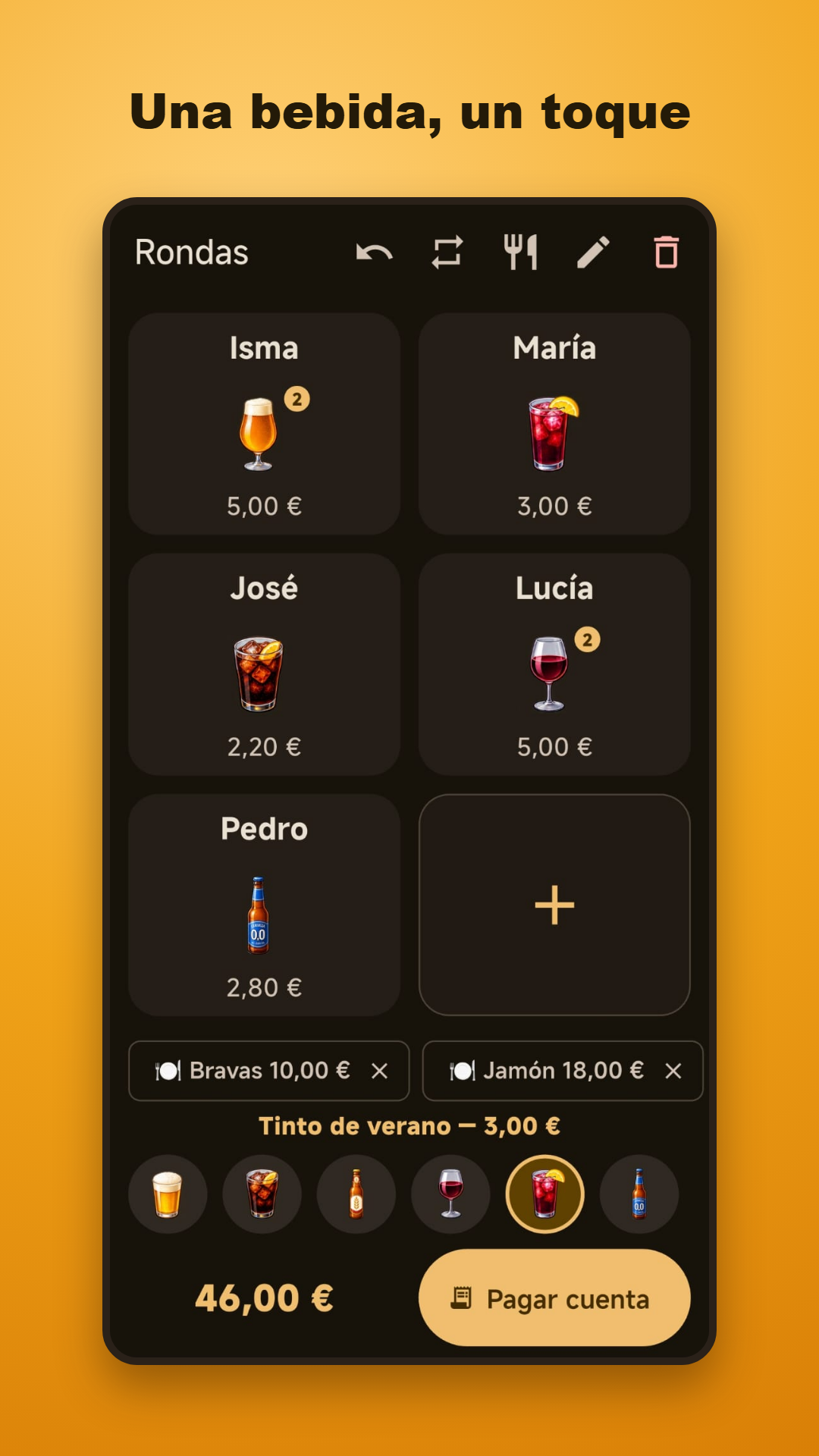 Pantalla principal de Rondas