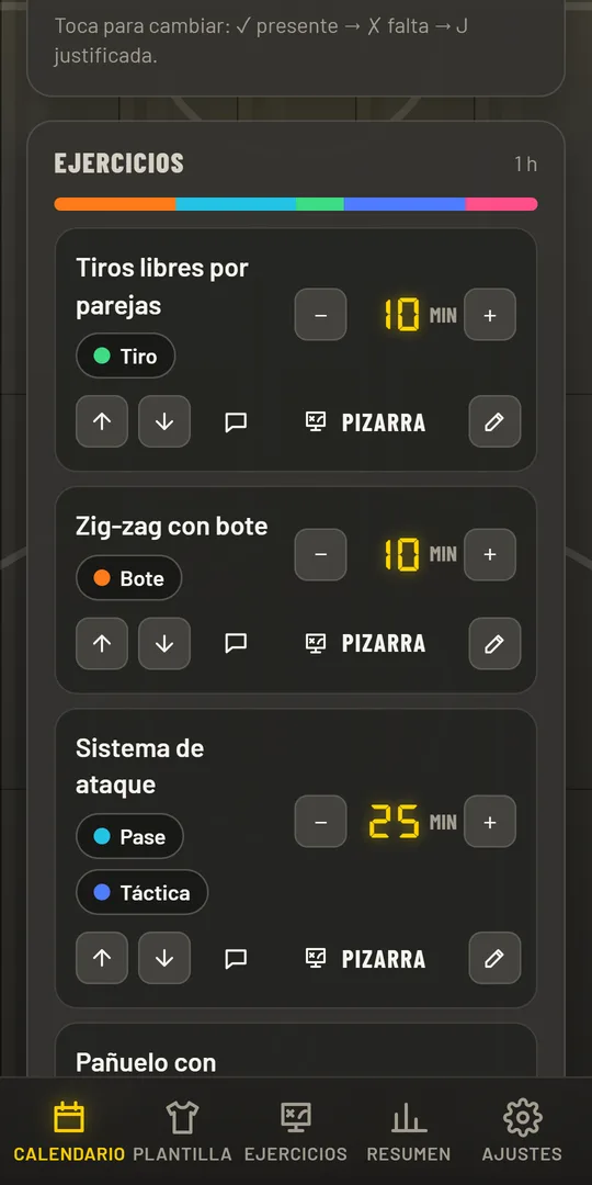 Entreno con ejercicios