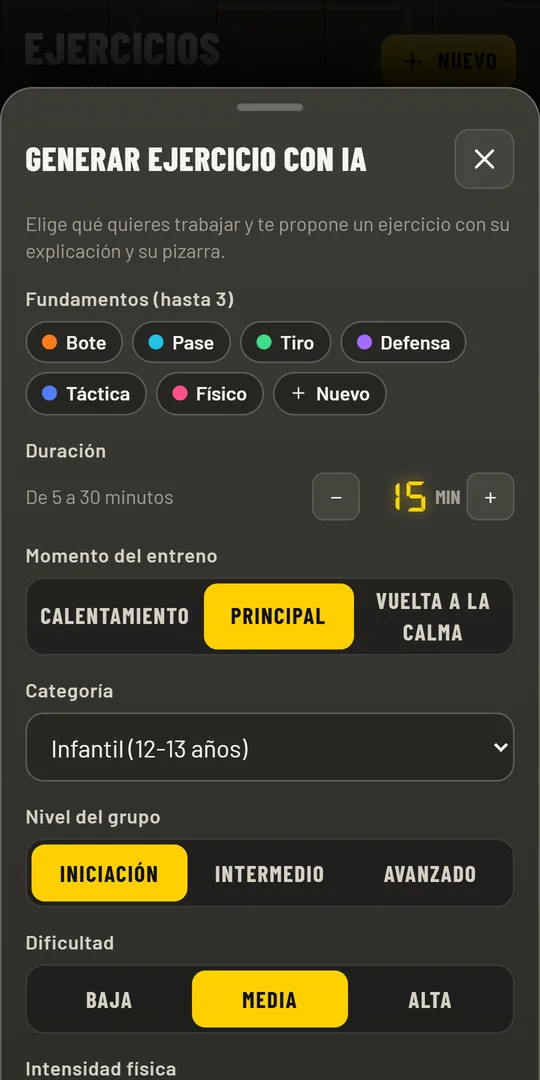 Generar ejercicio con IA